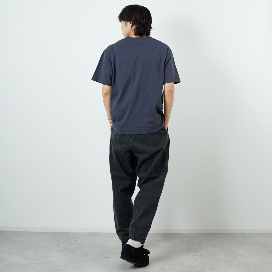 THE NORTH FACE PURPLE LABEL [ザ ノースフェイス パープルレーベル] 8オンスフィールドポケットTシャツ [N25FT064] AH ASPHALT &&モデル身長：179cm 着用サイズ：M&&