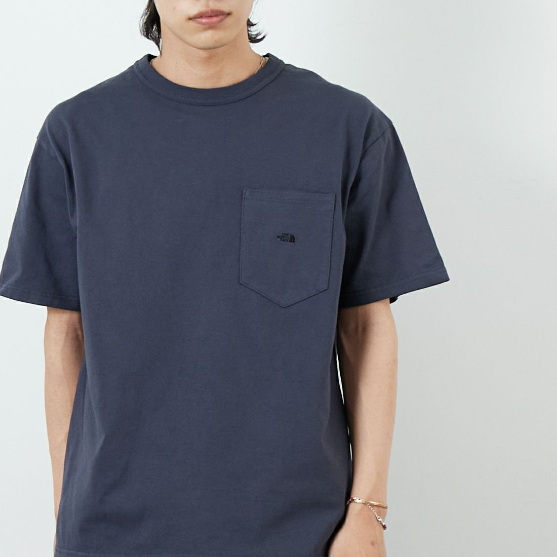 THE NORTH FACE PURPLE LABEL [ザ ノースフェイス パープルレーベル] 8オンスフィールドポケットTシャツ [N25FT064] AH ASPHALT &&モデル身長：179cm 着用サイズ：M&&