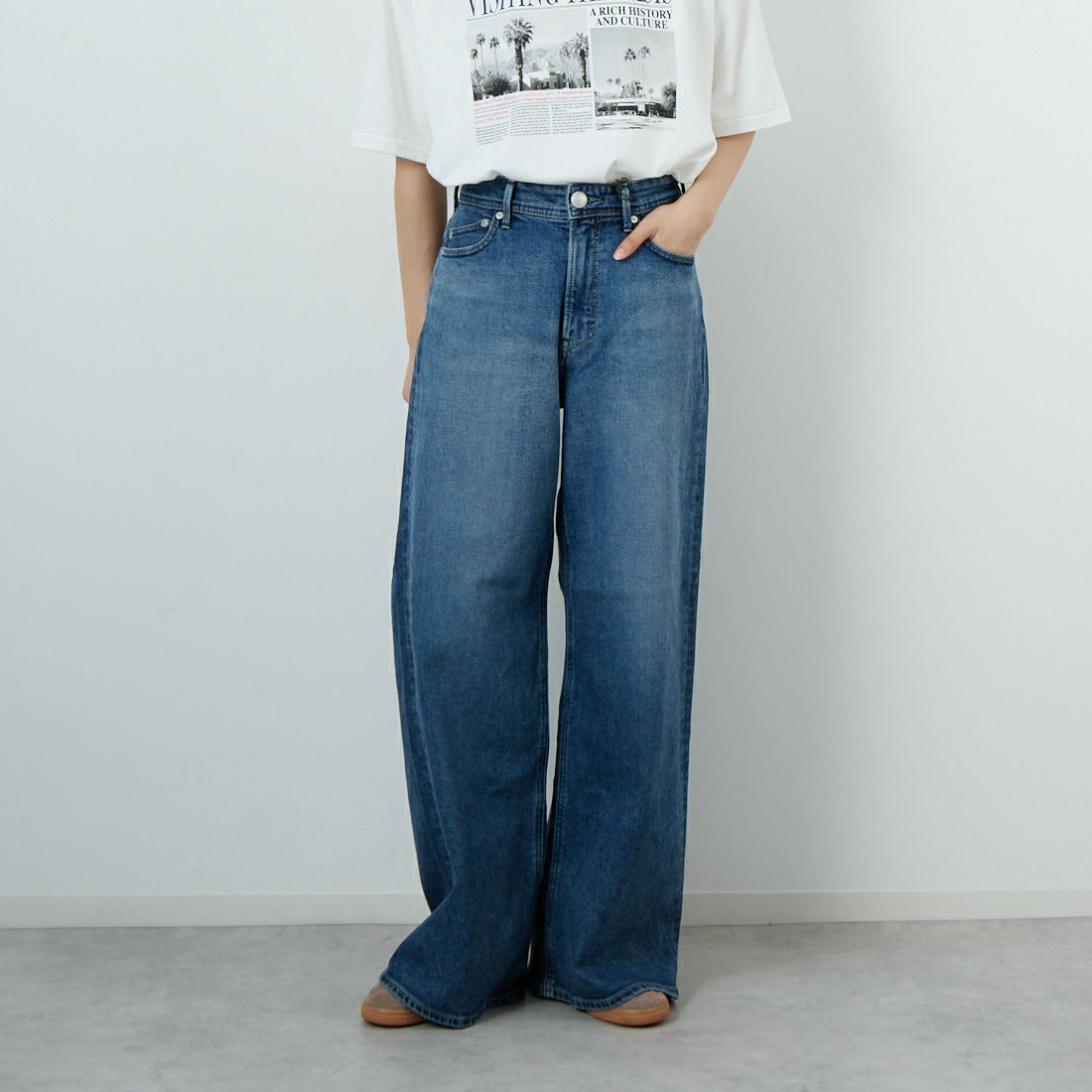 YANUK [ヤヌーク] ルーズバギー KATE [57152082] OUB &&モデル身長：160cm 着用サイズ：24&&