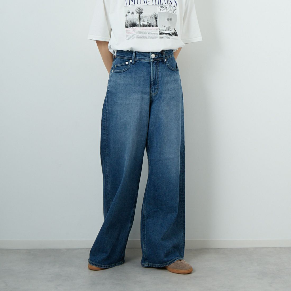 YANUK [ヤヌーク] ルーズバギー KATE [57152082] OUB &&モデル身長：160cm 着用サイズ：24&&