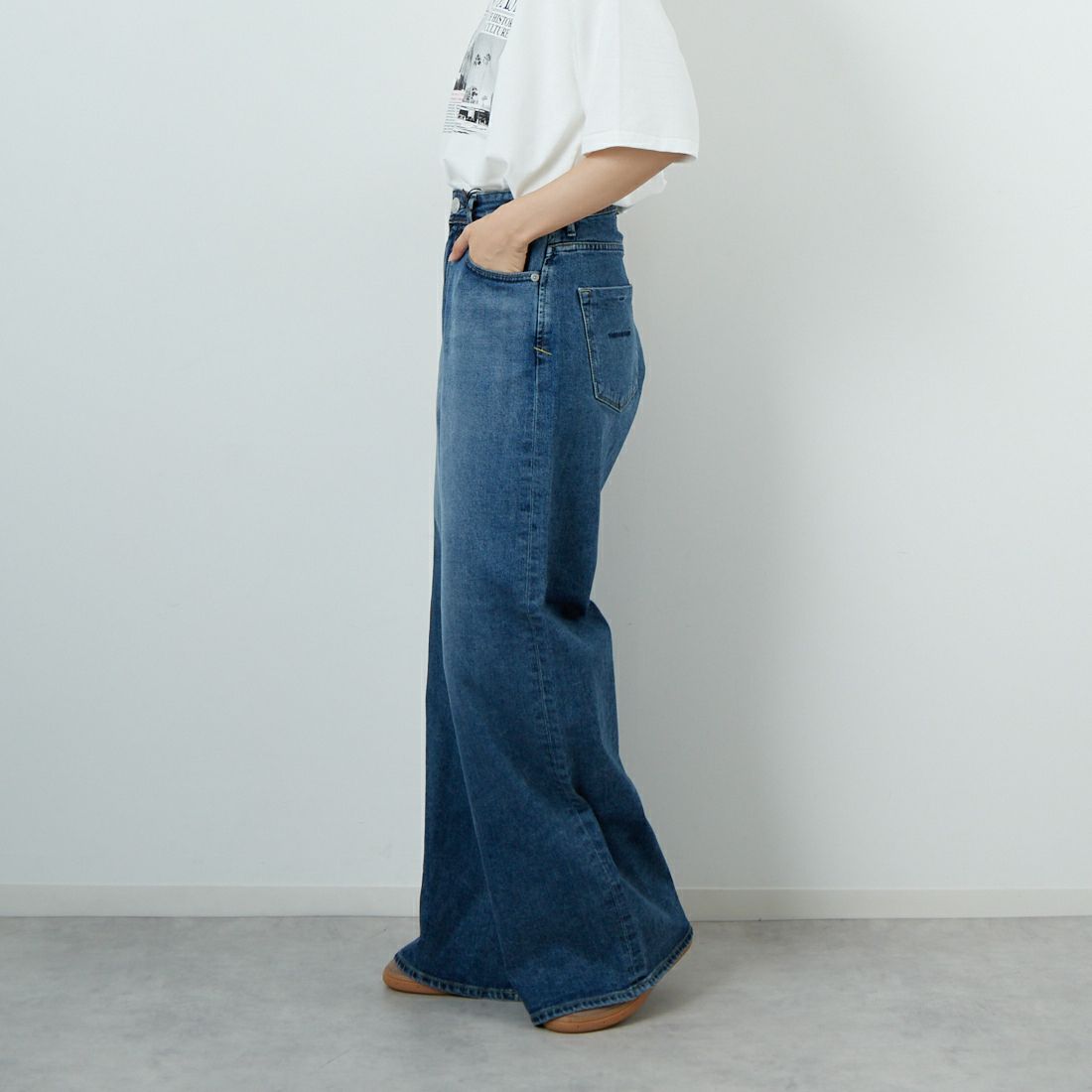 YANUK [ヤヌーク] ルーズバギー KATE [57152082] OUB &&モデル身長：160cm 着用サイズ：24&&