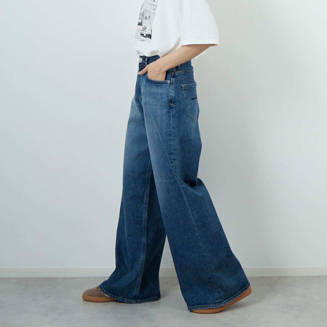 YANUK [ヤヌーク] ルーズバギー KATE [57152082] OUB &&モデル身長：160cm 着用サイズ：24&&