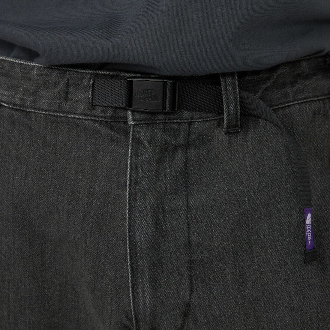 THE NORTH FACE PURPLE LABEL [ザ ノースフェイス パープルレーベル] デニムワイドテーパード フィールドパンツ [N25FC069] &&モデル身長：179cm 着用サイズ：32&&