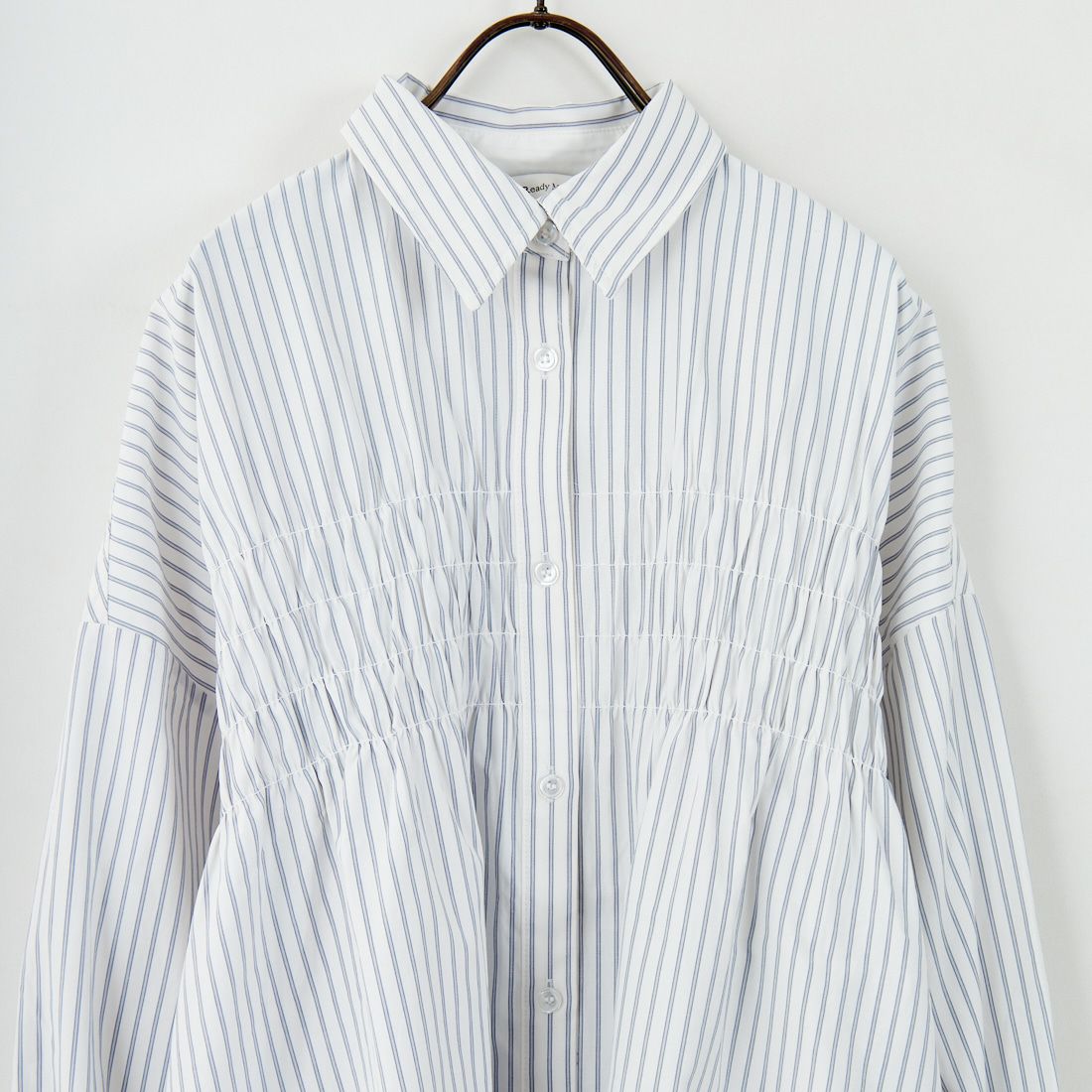 Jf Ready Made [ジェイエフレディメイド] シャーリングデザインシャツ [3104303] 047 ｵﾌ/ｸﾞﾚ