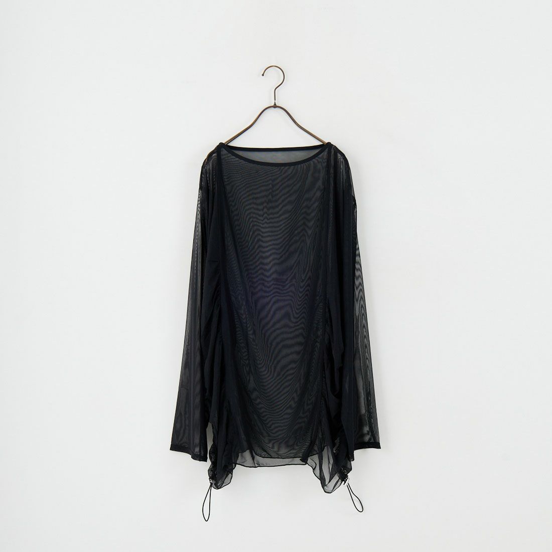 &g'aime [アンジェム] サイドギャザーシアーチュニック [98810-67100] ﾌﾞﾗｯｸ