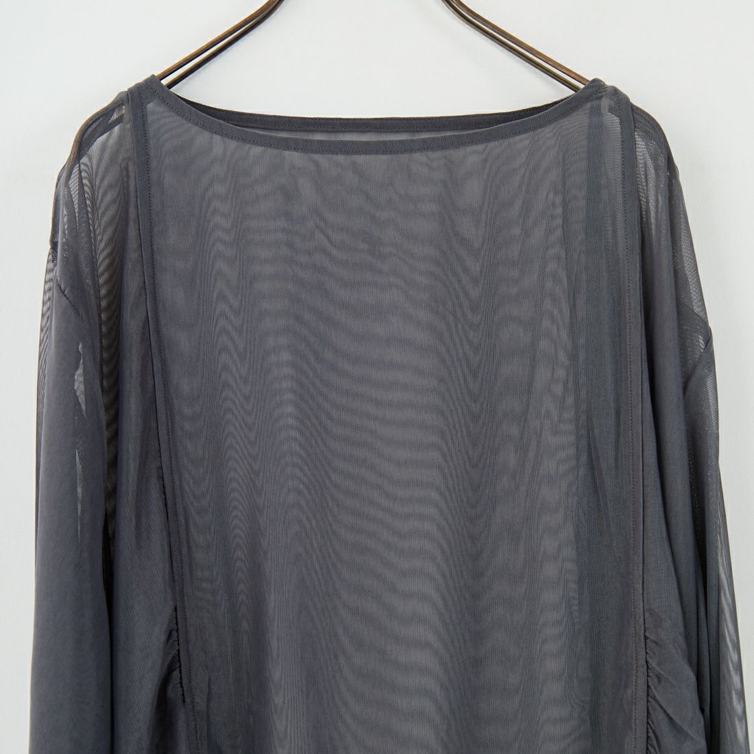 &g'aime [アンジェム] サイドギャザーシアーチュニック [98810-67100] ﾁｬｺｰﾙ