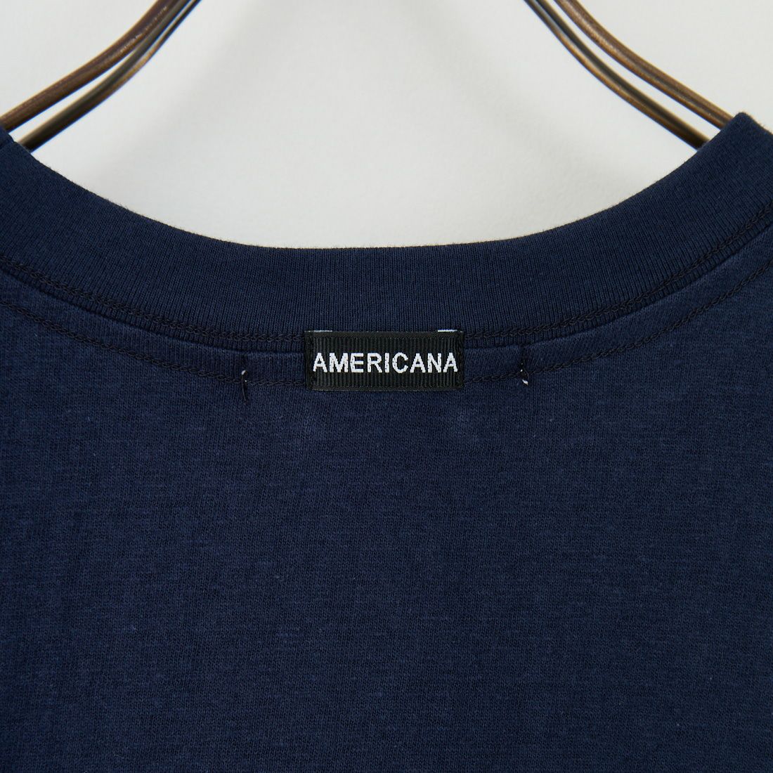 Americana [アメリカーナ] ラフィー丸胴 プリントTシャツ [BRF-750A-1] Dﾈｲﾋﾞｰ