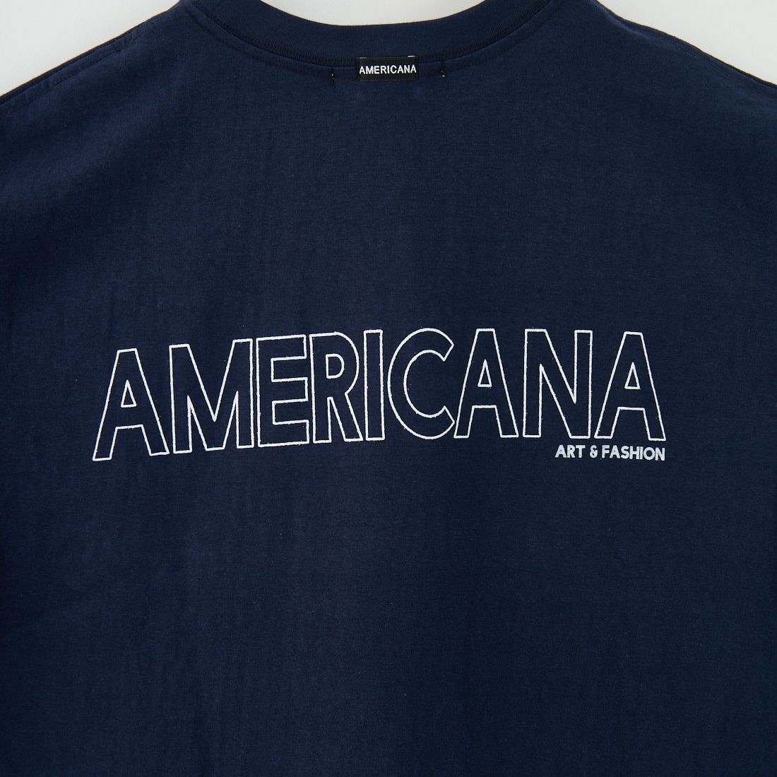 Americana [アメリカーナ] ラフィー丸胴 プリントTシャツ [BRF-750A-1] Dﾈｲﾋﾞｰ