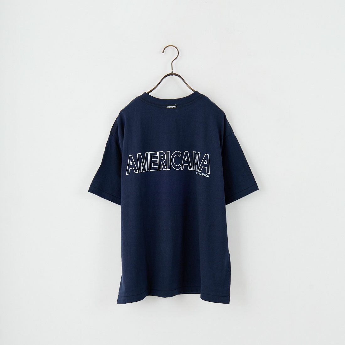 Americana [アメリカーナ] ラフィー丸胴 プリントTシャツ [BRF-750A-1] Dﾈｲﾋﾞｰ