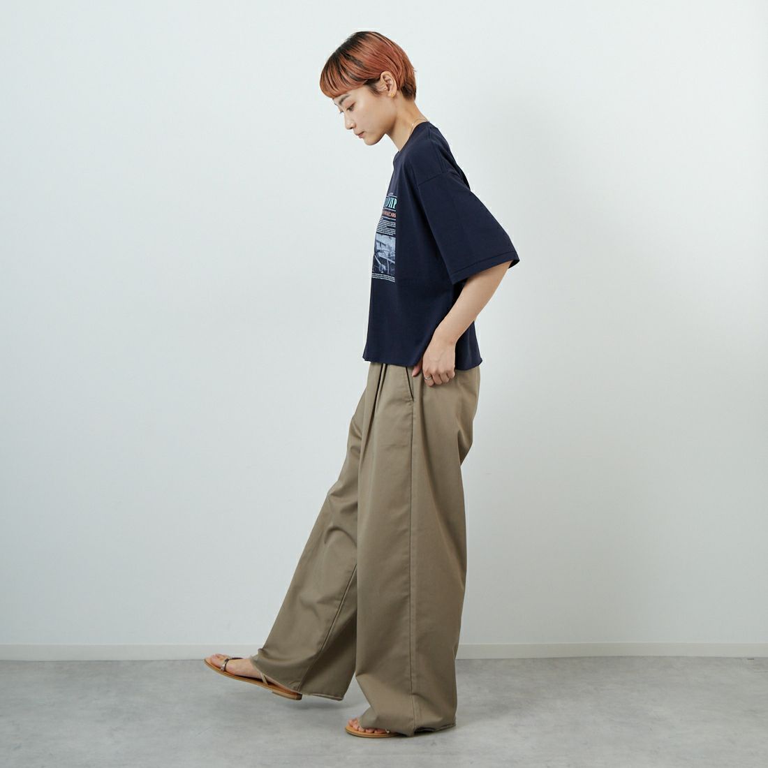 SCREEN STARS [スクリーンスターズ] フォトプリントTシャツ [2522-SSIN2] B NAVY &&モデル身長：160cm 着用サイズ：F&&