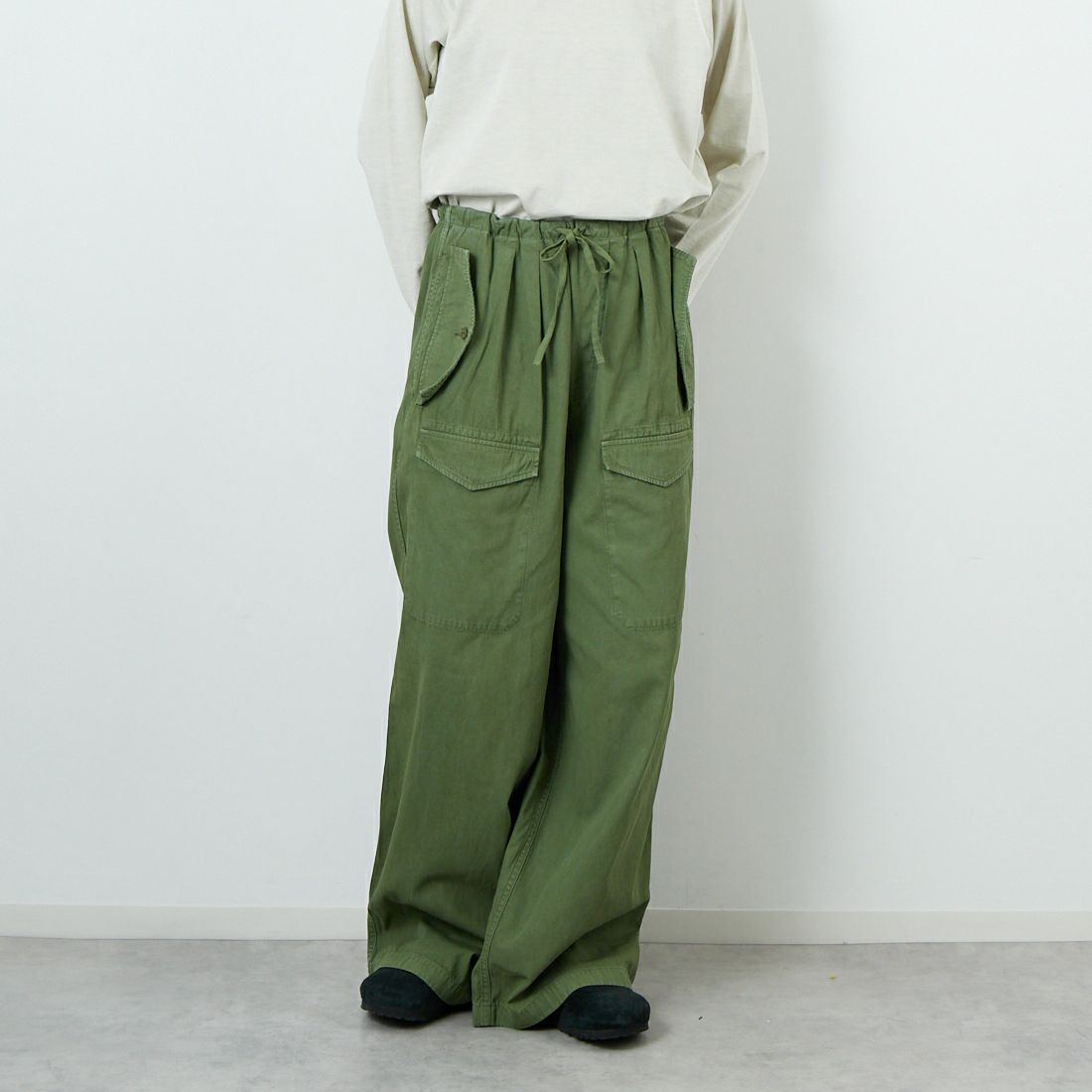 TICCA [ティッカ] カーゴパンツ [TBEA-161] KHAKI &&モデル身長：160cm 着用サイズ：1&&