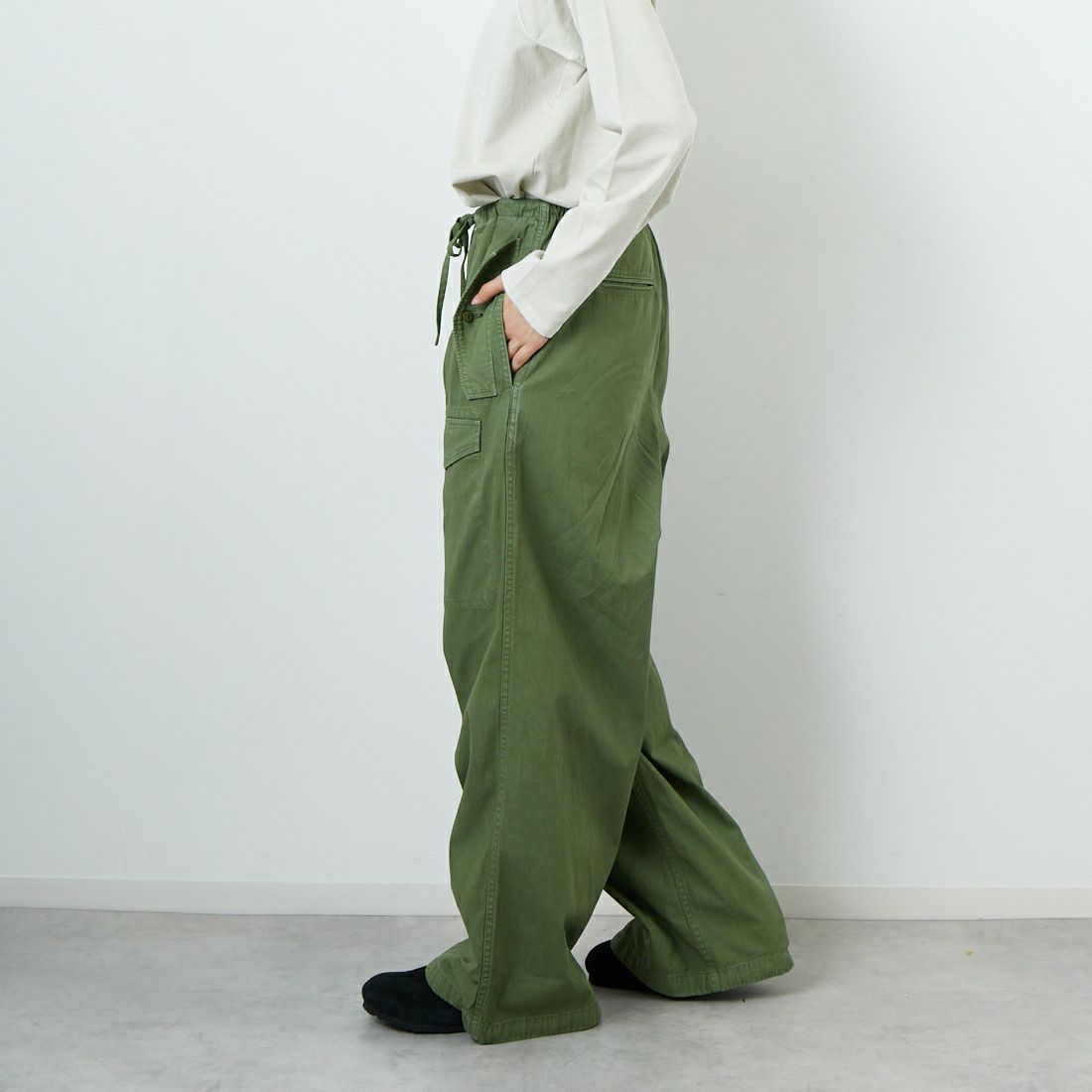 TICCA [ティッカ] カーゴパンツ [TBEA-161] KHAKI &&モデル身長：160cm 着用サイズ：1&&