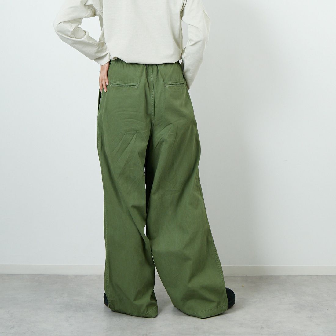 TICCA [ティッカ] カーゴパンツ [TBEA-161] KHAKI &&モデル身長：160cm 着用サイズ：1&&