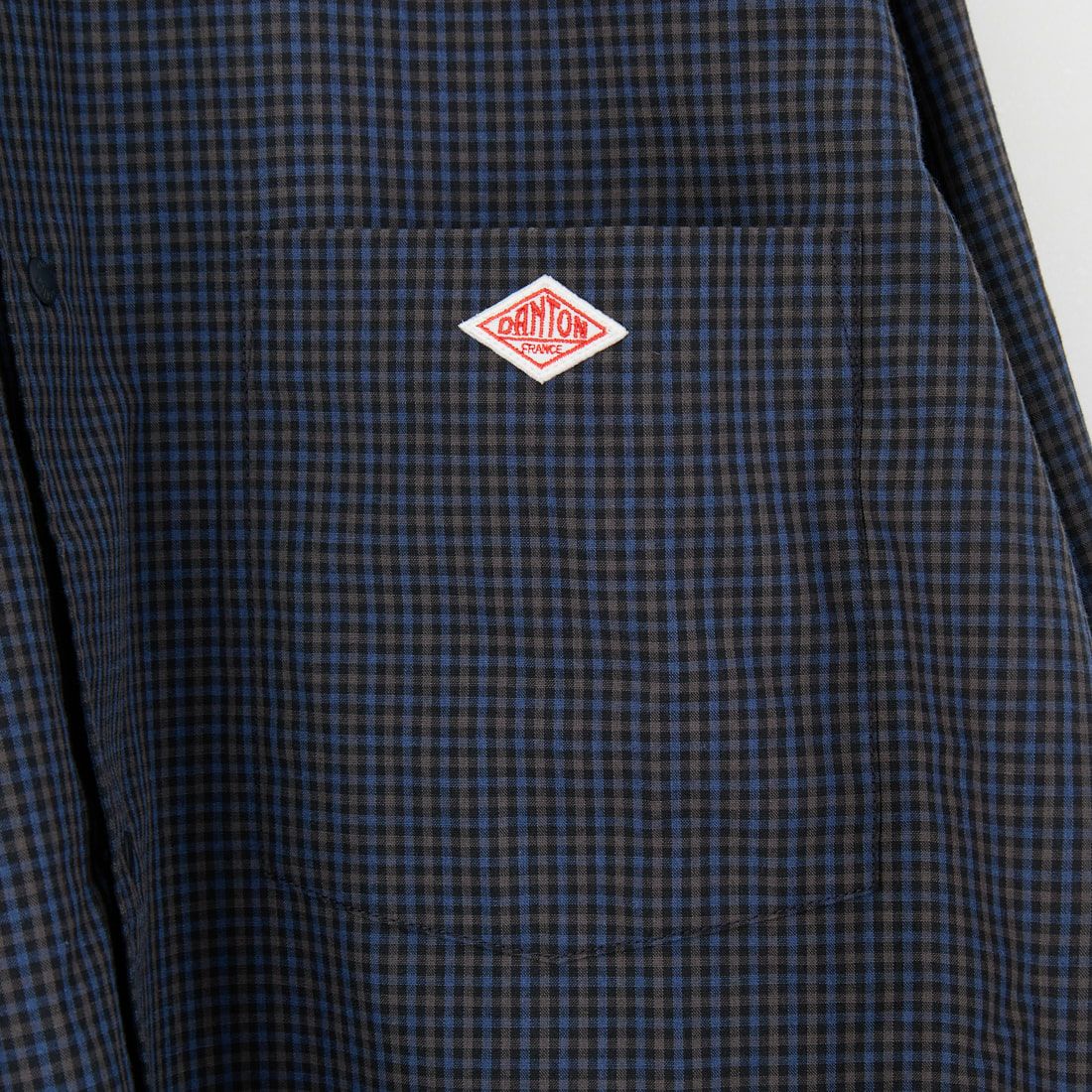 DANTON [ダントン] ドットボタン レギュラーカラー チェックロングスリーブシャツ [DT-B0391PPU] NAVY CHECK