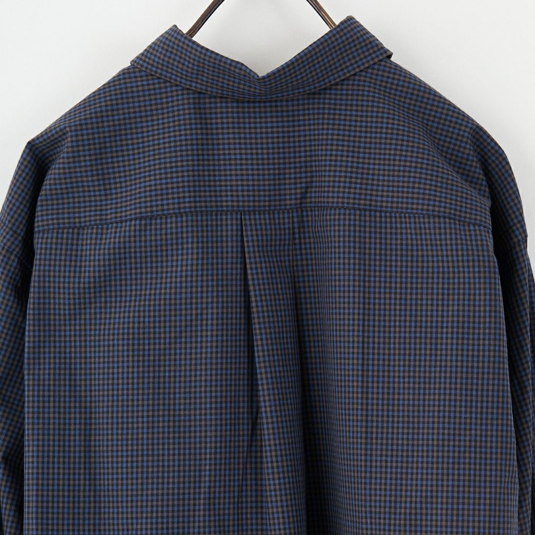 DANTON [ダントン] ドットボタン レギュラーカラー チェックロングスリーブシャツ [DT-B0391PPU] NAVY CHECK