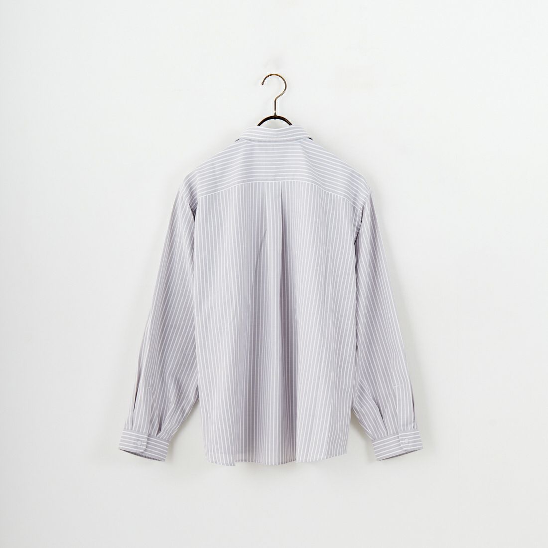 DANTON [ダントン] ドットボタン レギュラーカラー ストライプロングスリーブシャツ [DT-B0391POD] GRY/WHT ST