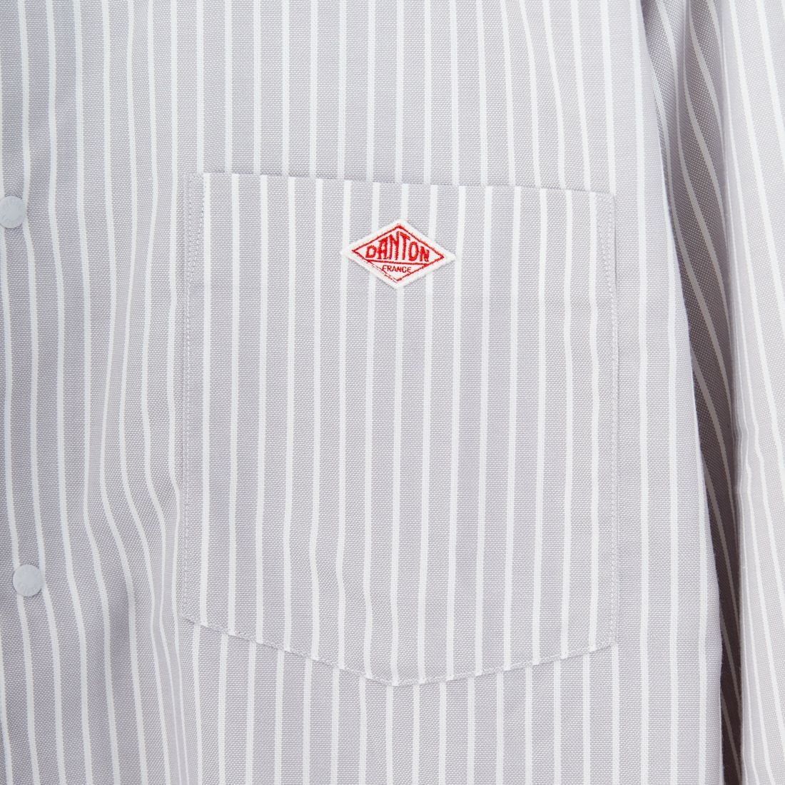 DANTON [ダントン] ドットボタン レギュラーカラー ストライプロングスリーブシャツ [DT-B0391POD] GRY/WHT ST
