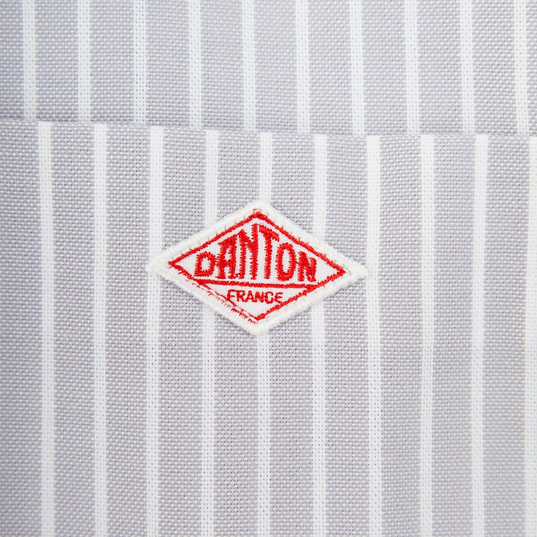 DANTON [ダントン] ドットボタン レギュラーカラー ストライプロングスリーブシャツ [DT-B0391POD] GRY/WHT ST
