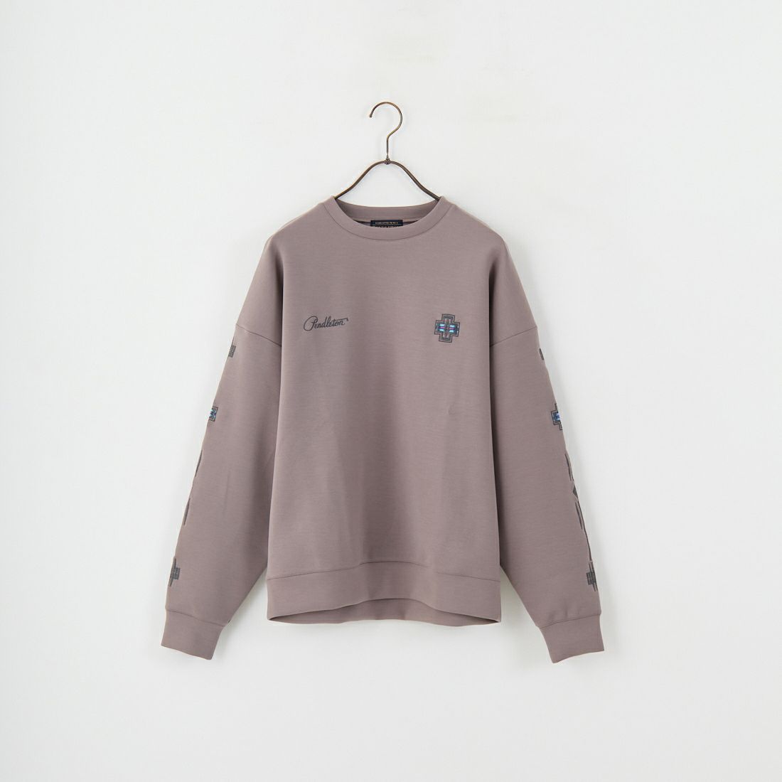 PENDLETON [ペンドルトン] 別注 ネイティブ柄 ダンボールニット クルーネックスウェット [5475-1223-JF] GREIGE