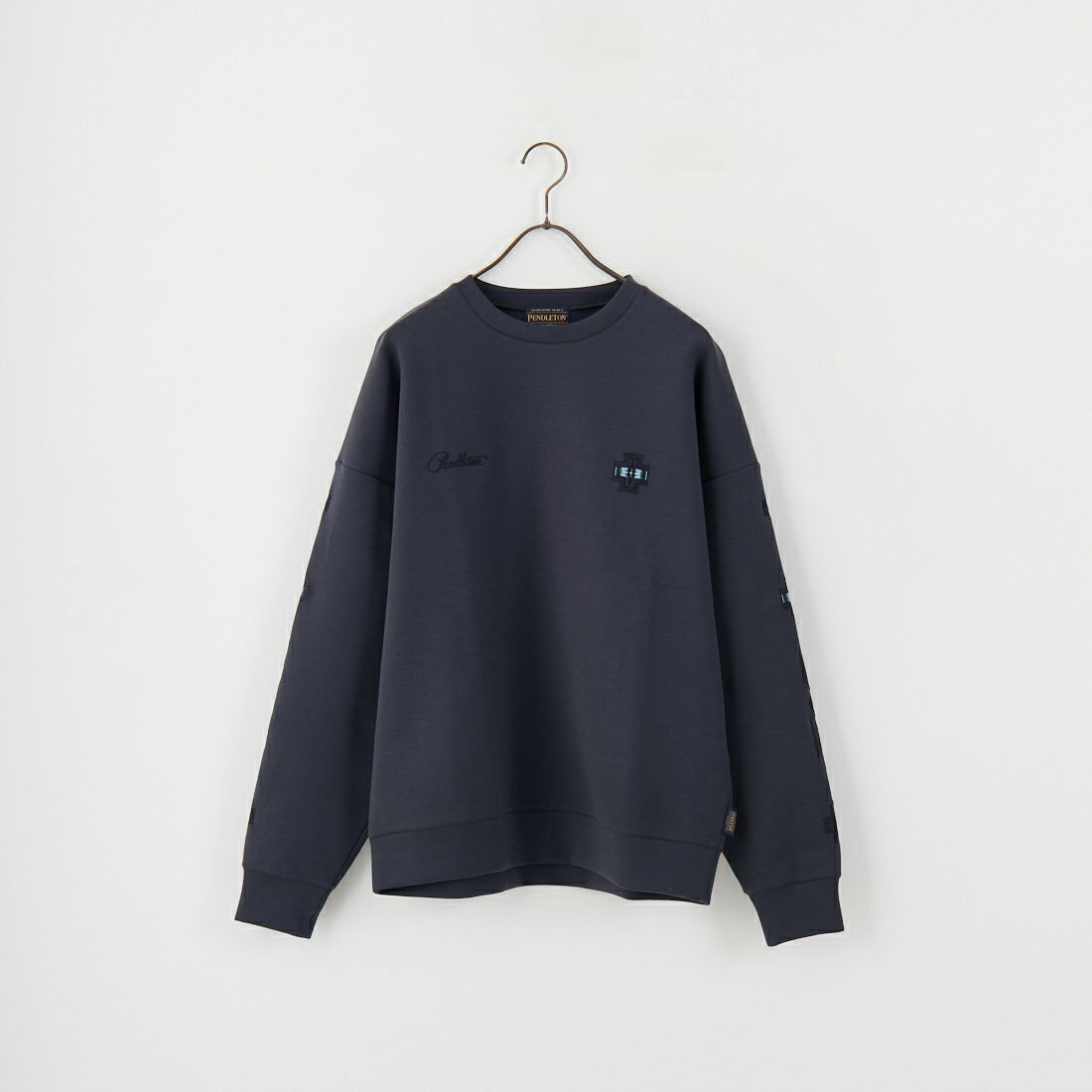 PENDLETON [ペンドルトン] 別注 ネイティブ柄 ダンボールニット クルーネックスウェット [5475-1223-JF] CHARCOAL