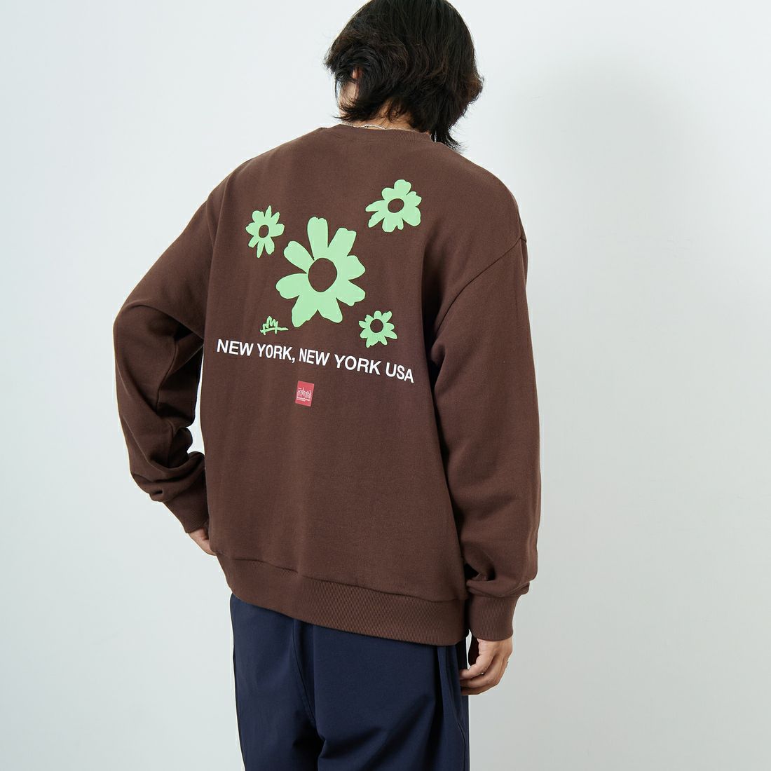 MANHATTAN PORTAGE [マンハッタンポーテージ] 別注 バックフラワープリント クルーネックスウェット [25FWMP-IN74-JF]