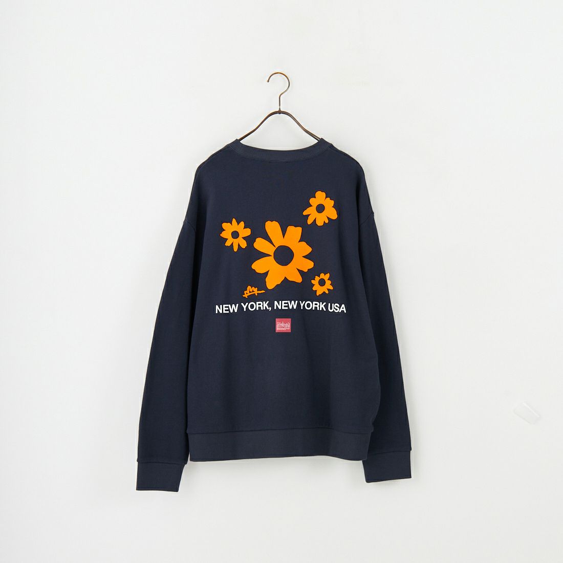MANHATTAN PORTAGE [マンハッタンポーテージ] 別注 バックフラワープリント クルーネックスウェット [25FWMP-IN74-JF] NAVY