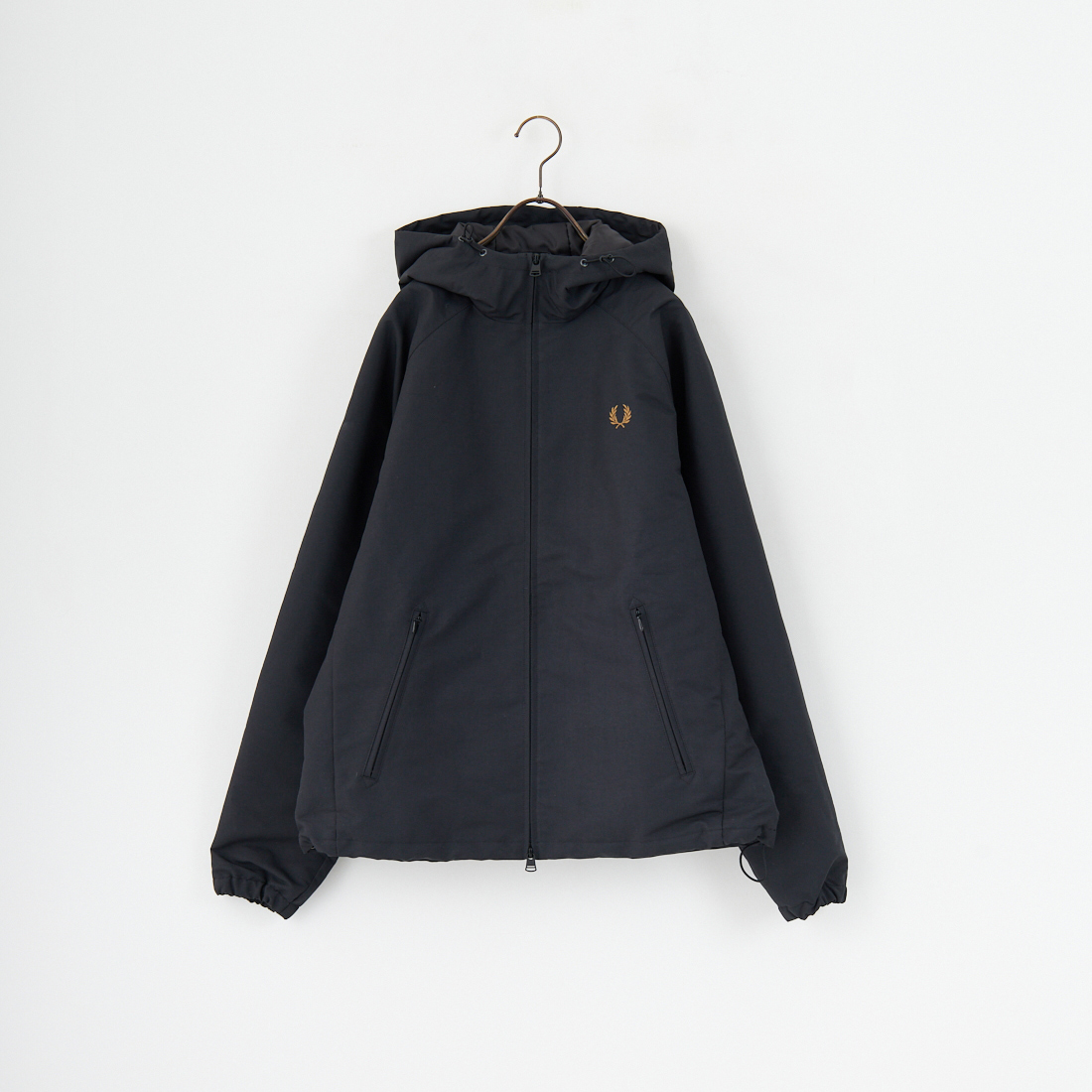 FRED PERRY [フレッドペリー] 別注 パデッドフーデッドシェルジャケット [FPM-25A-24JF] BLK/SHADED