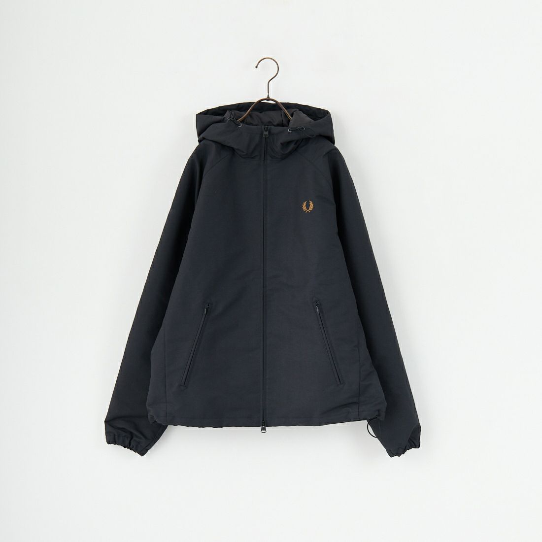 FRED PERRY [フレッドペリー] 別注 パデッドフーデッドシェルジャケット [FPM-25A-24JF] BLK/SHADED