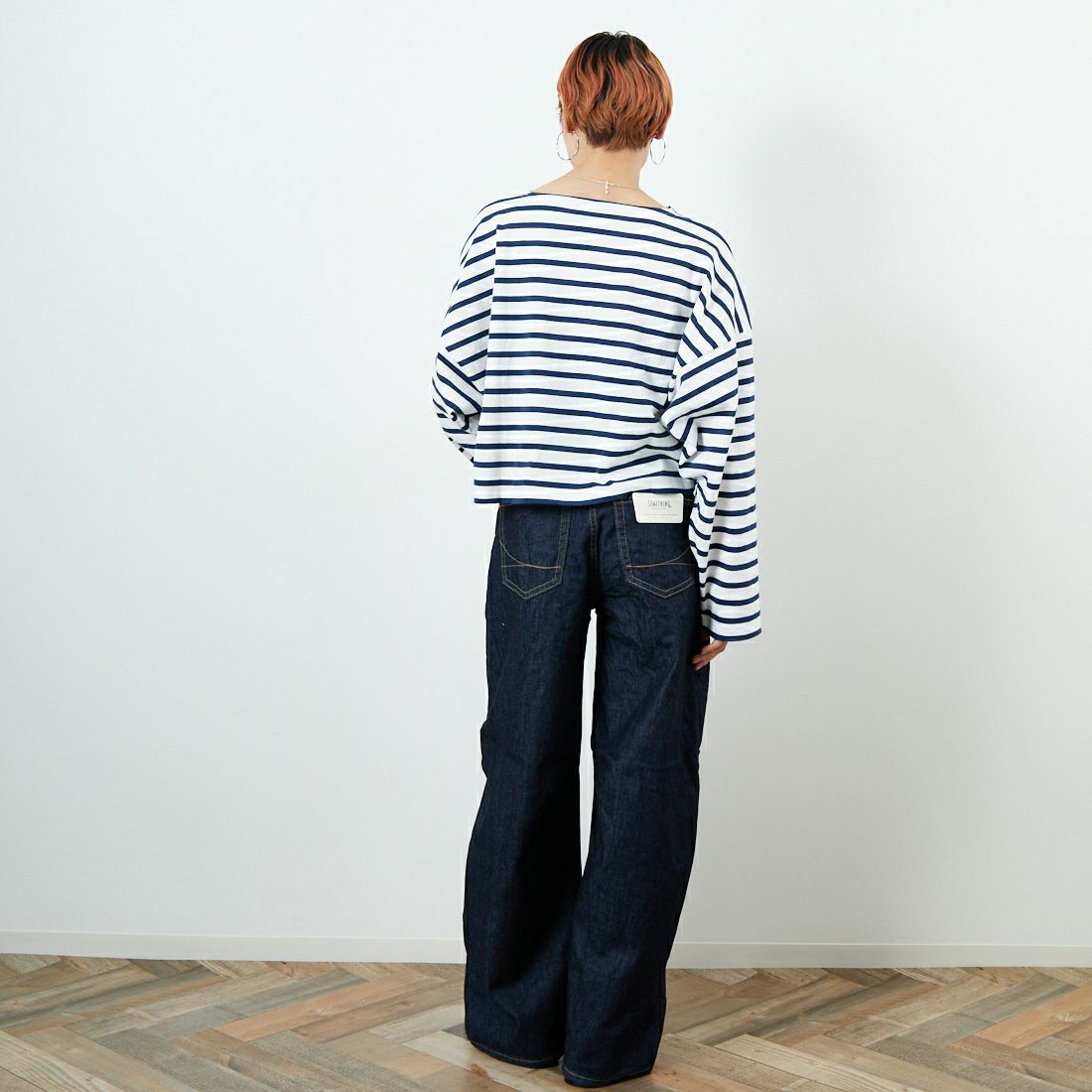 Le minor [ルミノア] ロングスリーブバスクTシャツ [20JG18304] WMR &&モデル身長：160cm 着用サイズ：F&&