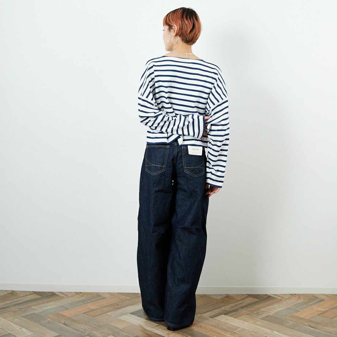 Le minor [ルミノア] ロングスリーブバスクTシャツ [20JG18304] WMR &&モデル身長：160cm 着用サイズ：F&&