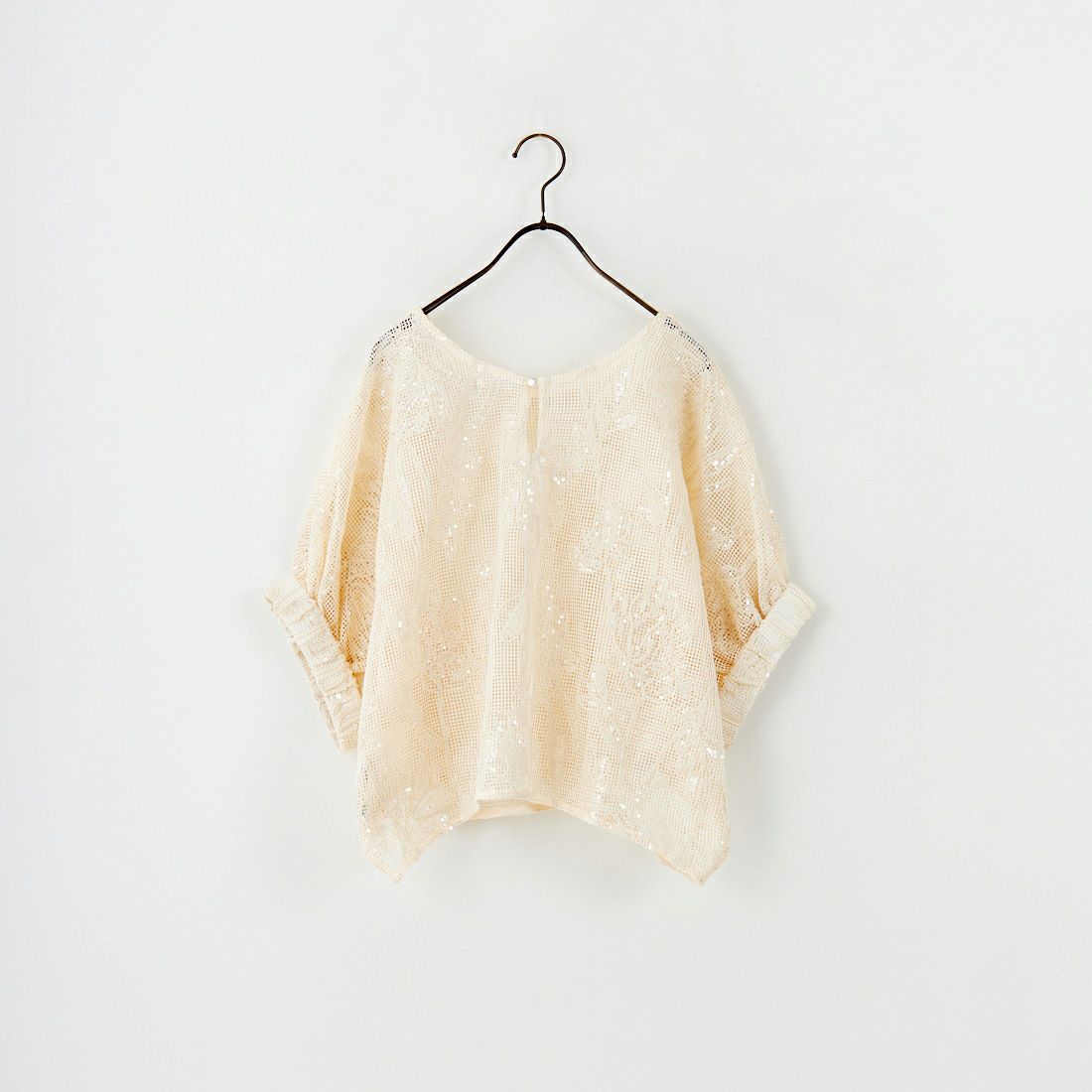 TORRAZZO DONNA [トラッゾドンナ] ボタニカルスパンコール ドルマンブラウス [6260-375] 09 IVORY