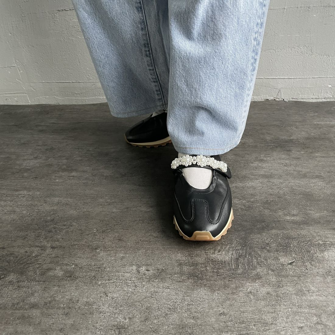 FOOT INDUSTRY [フットインダストリー] パールメリージェーンシューズ [AWC010] 001 ANTHRA