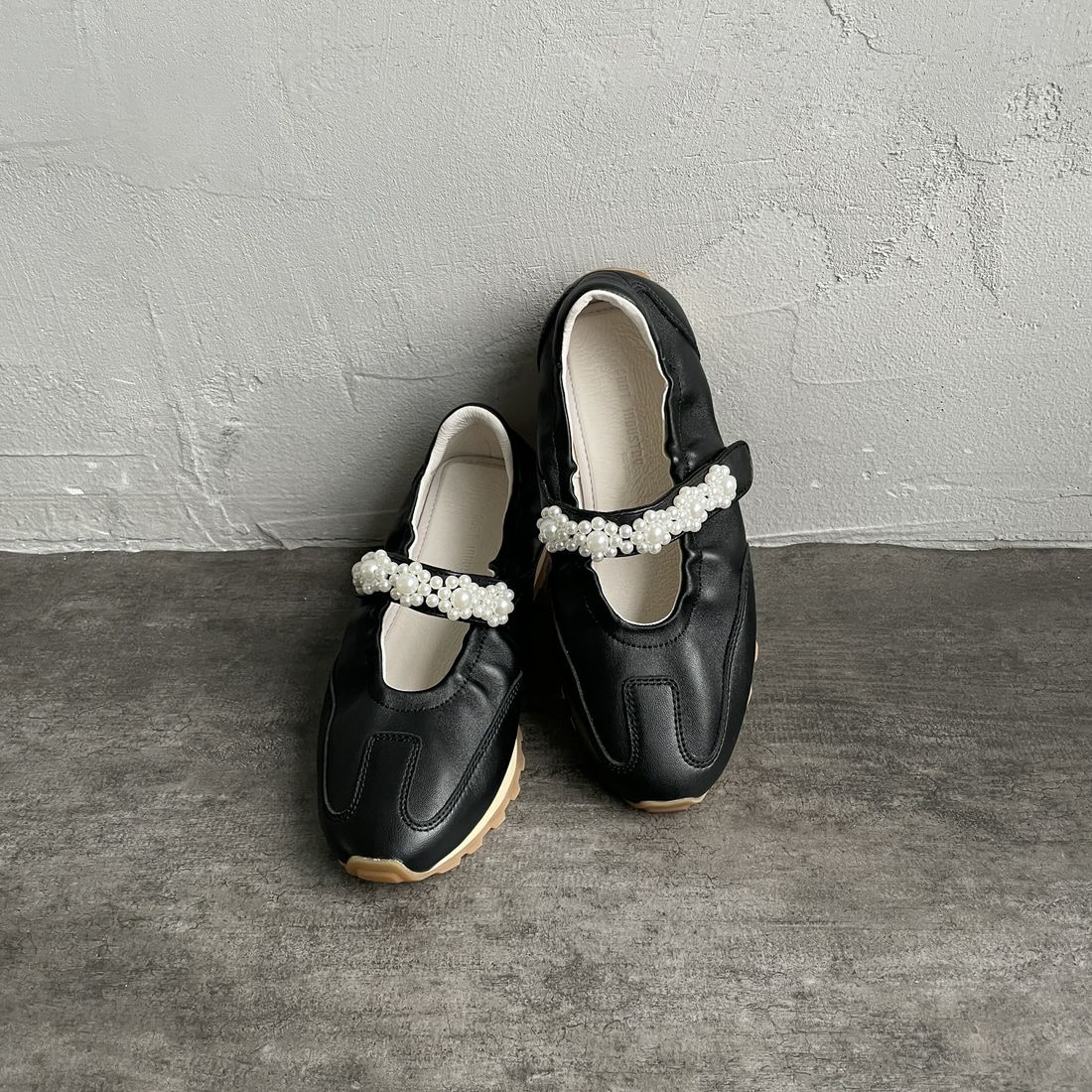 FOOT INDUSTRY [フットインダストリー] パールメリージェーンシューズ [AWC010] 001 ANTHRA