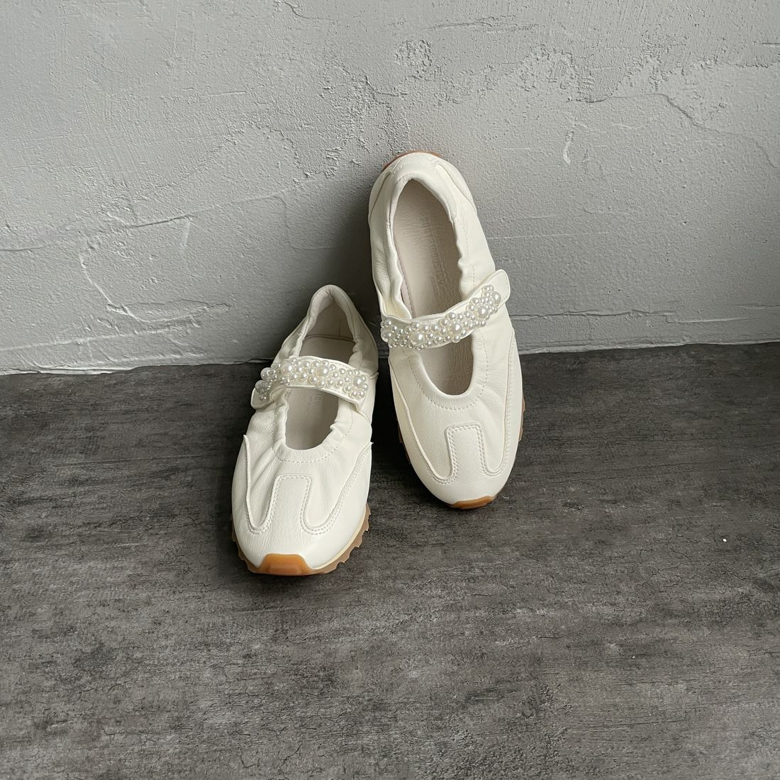 FOOT INDUSTRY [フットインダストリー] パールメリージェーンシューズ [AWC010] 002 ANT.WH