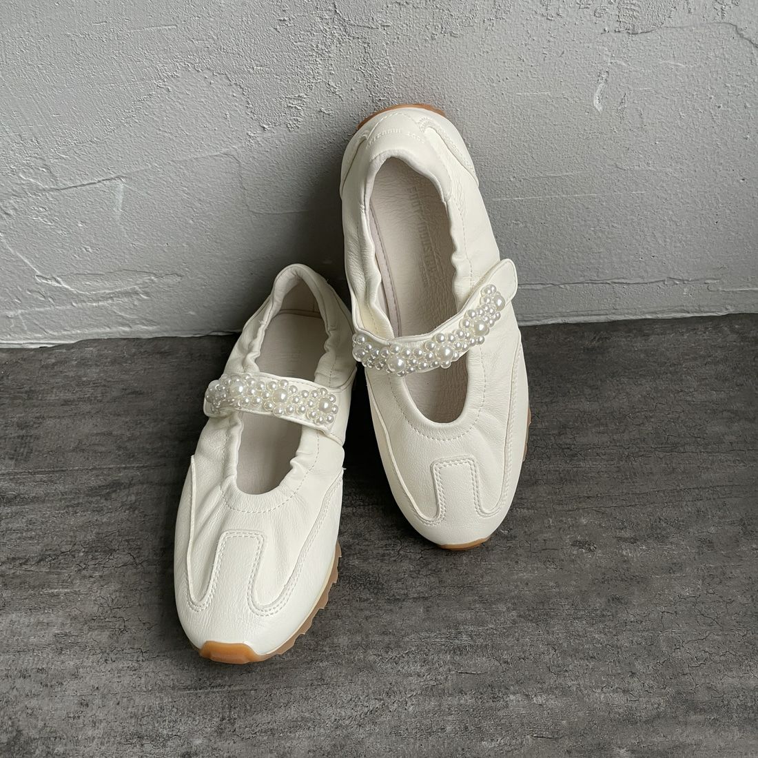 FOOT INDUSTRY [フットインダストリー] パールメリージェーンシューズ [AWC010] 002 ANT.WH