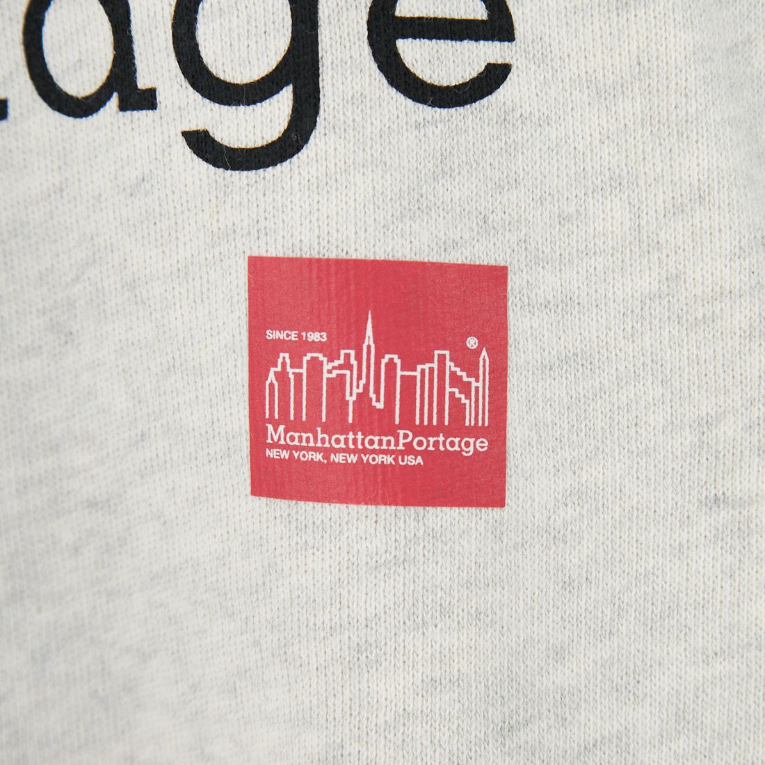 MANHATTAN PORTAGE [マンハッタンポーテージ] 別注 ポケット刺繍 リンガークルーネックスウェット [25FWMP-IN70-JF] OATMEAL