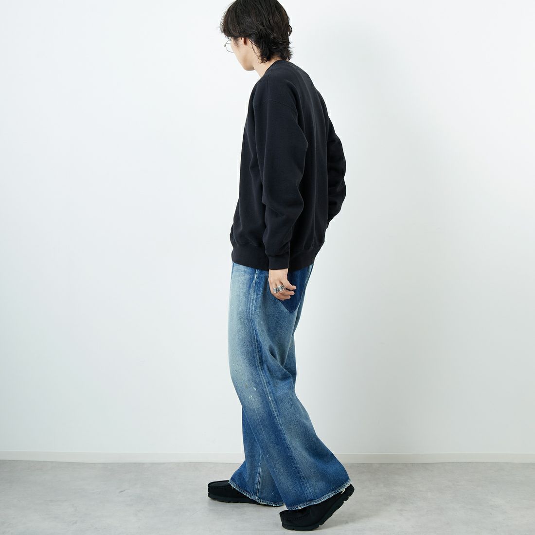 NEEDBY heritage [ニードバイヘリテージ] NO.10 ワイドテーパードデニム [N1VWV083705Y] 5Y &&モデル身長：179cm 着用サイズ：28&&