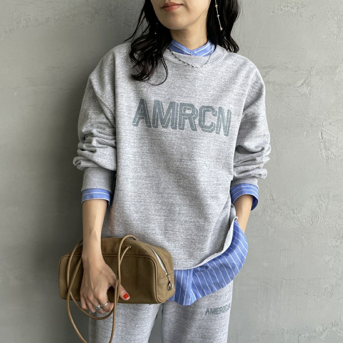 Americana [アメリカーナ] リバースウィーブ クルーネックスウェット