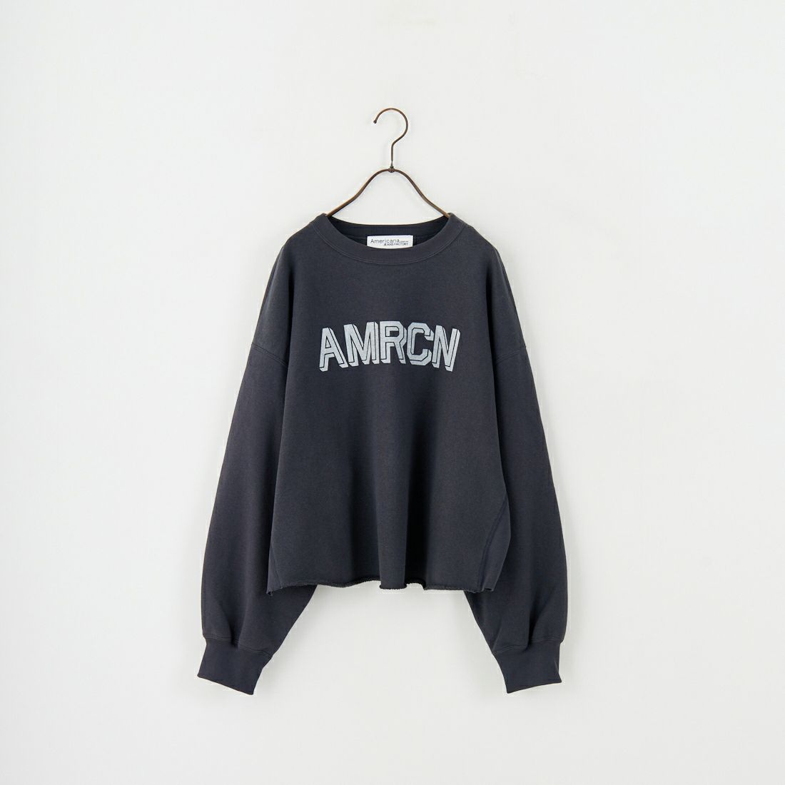 Americana × JEANS FACTORY [アメリカーナ × ジーンズファクトリー] 別注 カレッジプリント カットオフスウェット [BRF-736A-2-JF] ｽﾐｸﾛ