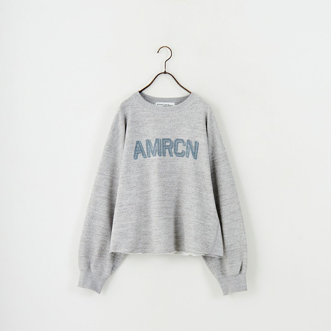Americana × JEANS FACTORY [アメリカーナ × ジーンズファクトリー] 別注 カレッジプリント カットオフスウェット [BRF-736A-2-JF] ﾓｸｸﾞﾚｰ