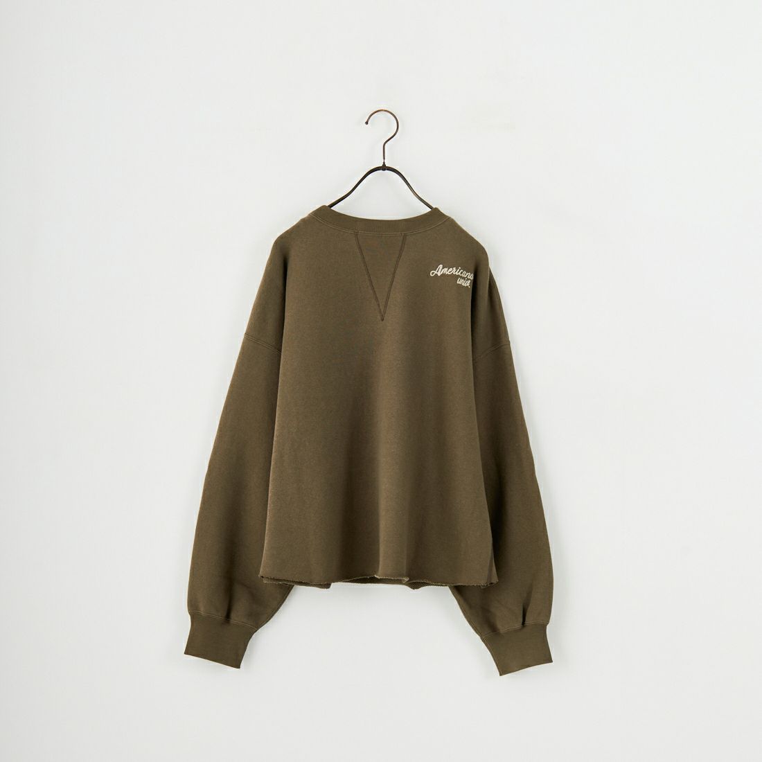 Americana × JEANS FACTORY [アメリカーナ × ジーンズファクトリー] 別注 カレッジプリント カットオフスウェット [BRF-736A-2-JF] ﾌﾞﾗｳﾝ