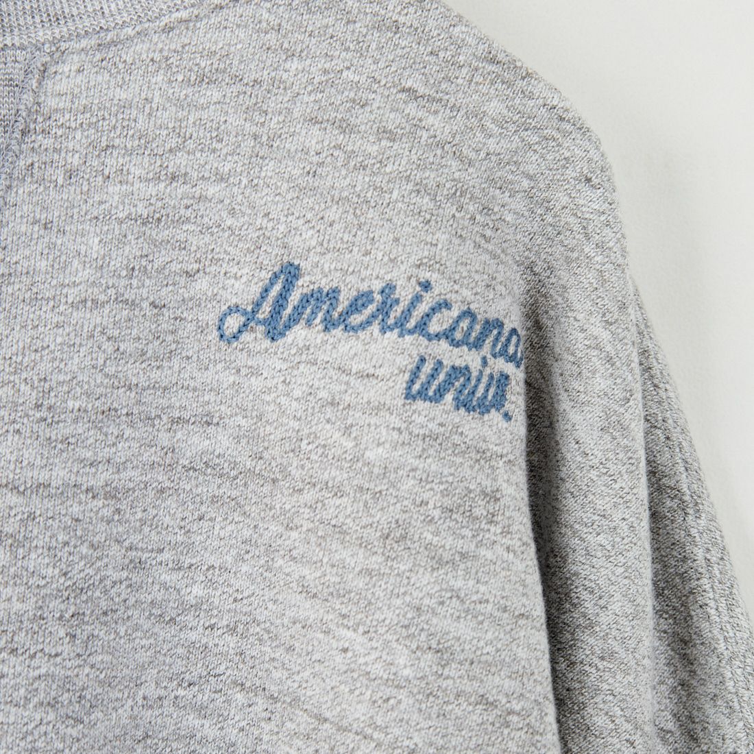 Americana × JEANS FACTORY [アメリカーナ × ジーンズファクトリー] 別注 カレッジプリント カットオフスウェット [BRF-736A-2-JF] ﾓｸｸﾞﾚｰ