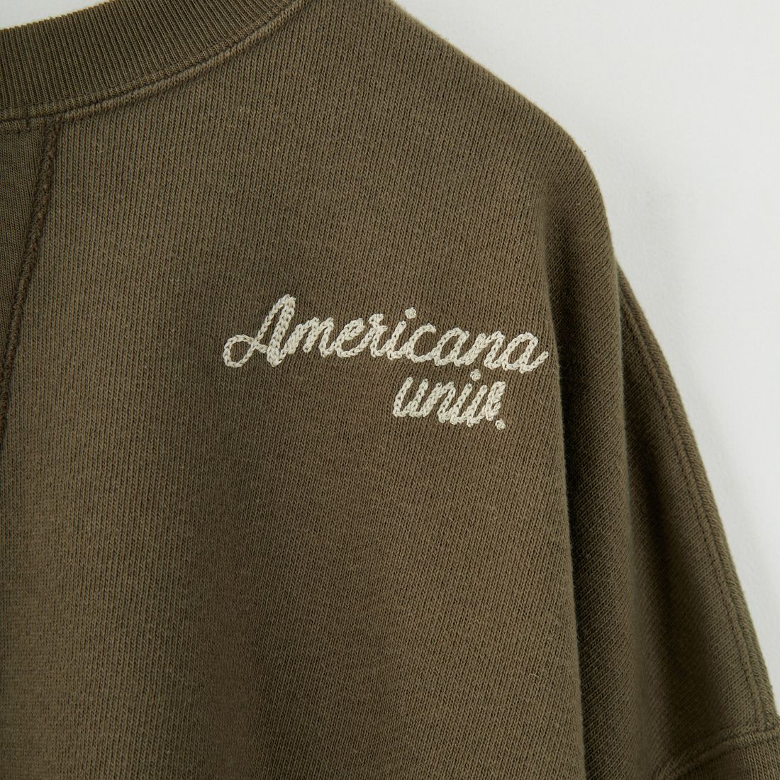 Americana × JEANS FACTORY [アメリカーナ × ジーンズファクトリー] 別注 カレッジプリント カットオフスウェット [BRF-736A-2-JF] ﾌﾞﾗｳﾝ