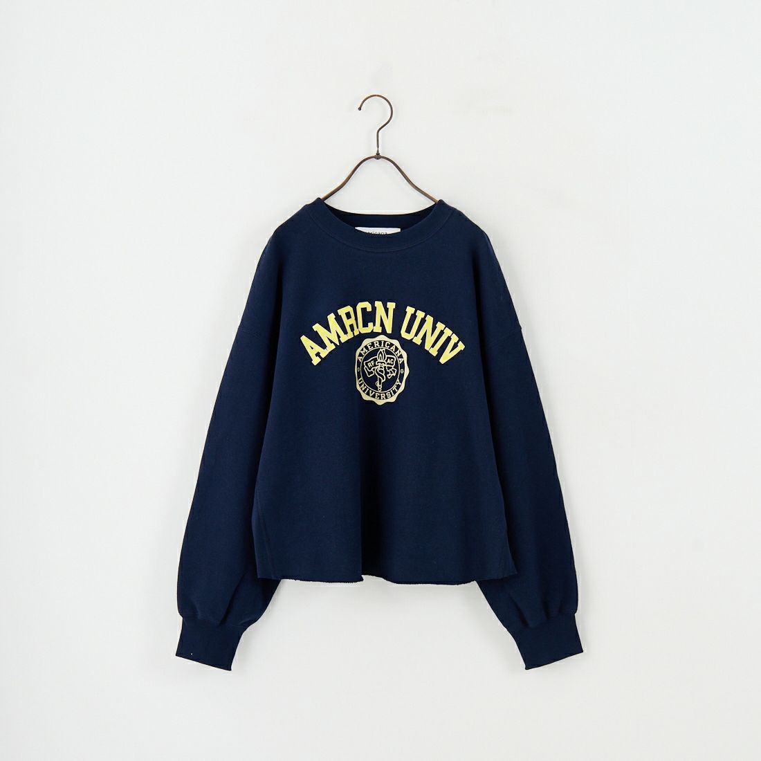 Americana × JEANS FACTORY [アメリカーナ × ジーンズファクトリー] 別注 カレッジプリント カットオフスウェット [BRF-736A-1-JF] ﾈｲﾋﾞｰ