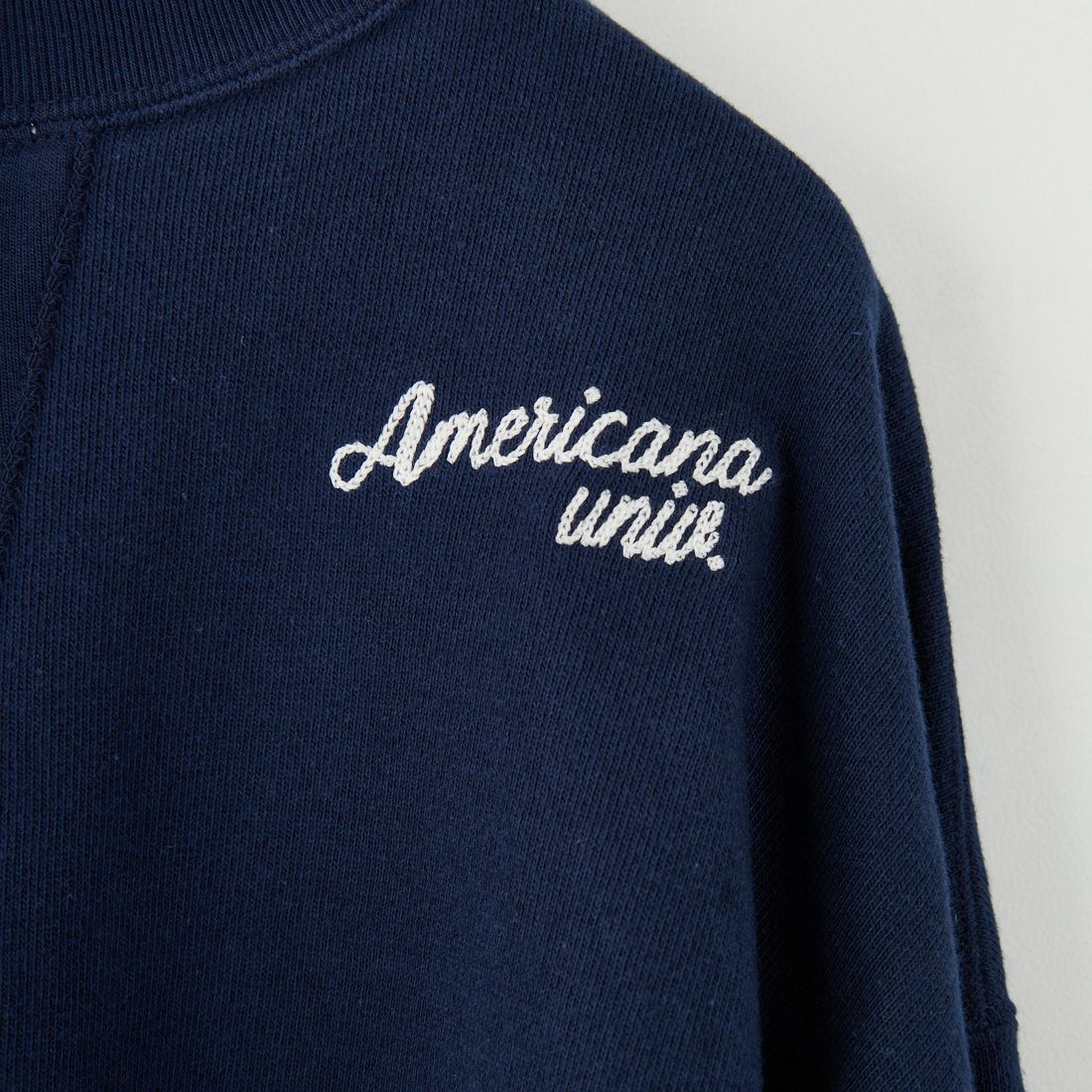 Americana × JEANS FACTORY [アメリカーナ × ジーンズファクトリー] 別注 カレッジプリント カットオフスウェット [BRF-736A-1-JF] ﾈｲﾋﾞｰ