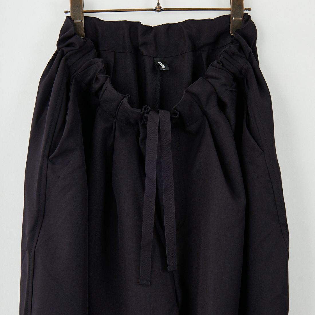 mizuiro ind [ミズイロインド] ワイドカーゴパンツ [1-260016A] 99 BLACK