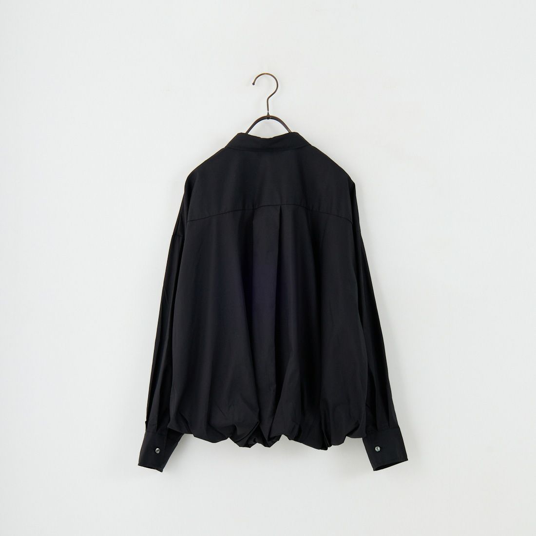 mizuiro ind [ミズイロインド] ロングスリーブバルーンシャツ [3-230094] 99 BLACK