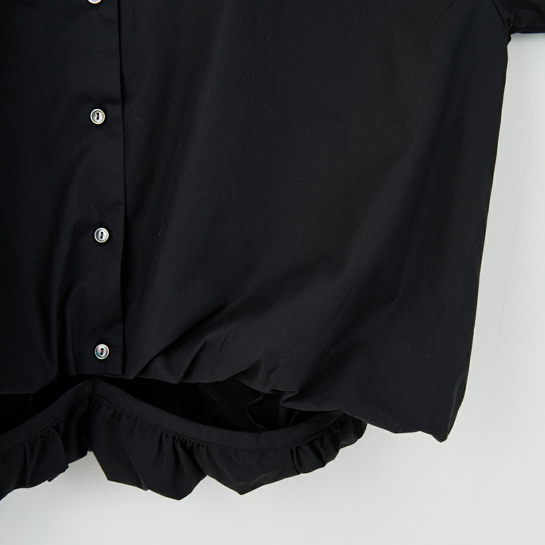 mizuiro ind [ミズイロインド] ロングスリーブバルーンシャツ [3-230094] 99 BLACK