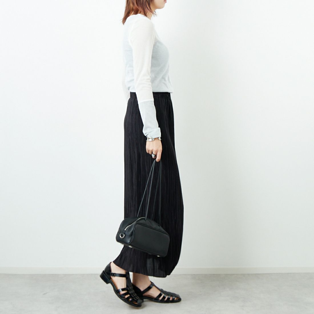 Jf Ready Made [ジェイエフレディメイド] 2WAYラメカフスインナー [922-24103] ｵﾌ &&モデル身長：167cm 着用サイズ：F&&