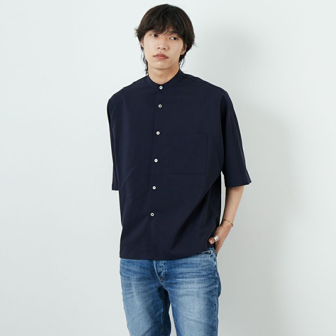 210 NAVY&&モデル身長：179cm 着用サイズ：2&&